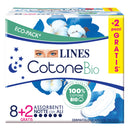 Lines cotone bio ultra notte 8+2 pezzi