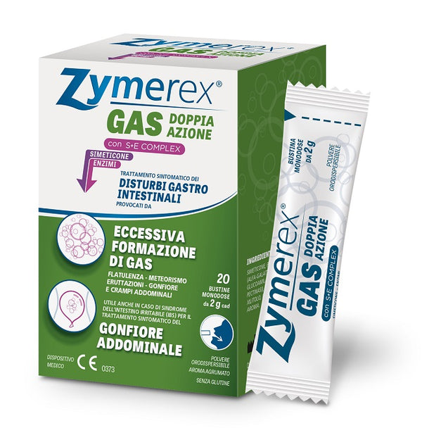 Zymerex gonfiore gas doppia azione con s+e complex 20 bustine monodose da 2 g