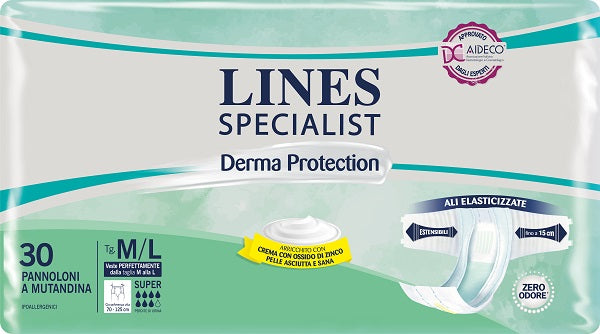 Pannolone a mutandina lines specialist derma super m/l 30 pezzi