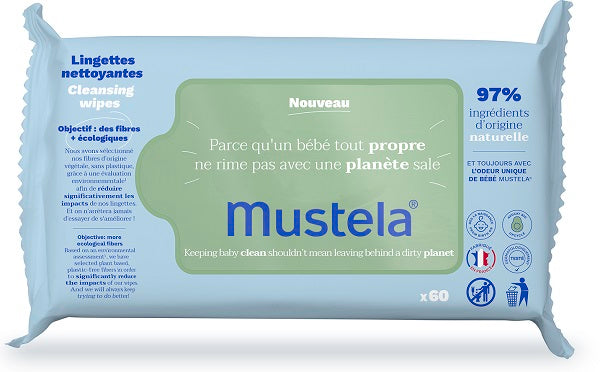 Mustela salviette detergenti 60 pezzi