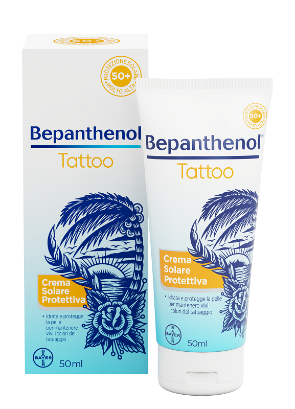 Bepanthenol tattoo crema solare protettiva spf50+ 50 ml