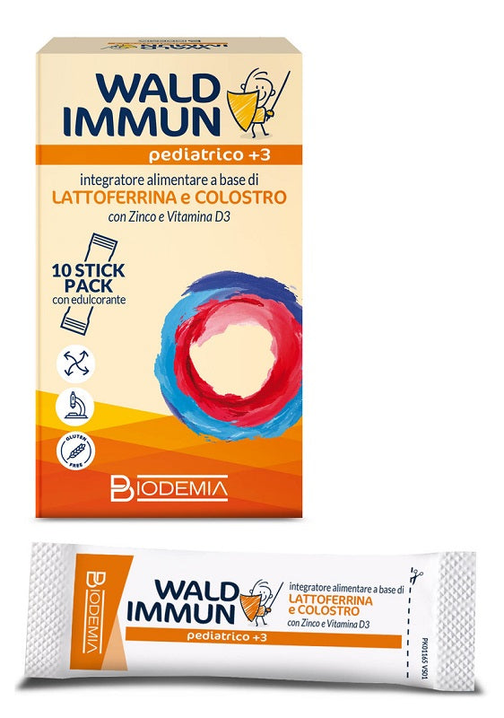 Wald immun pediatrico +3 10 stick gusto cioccolato