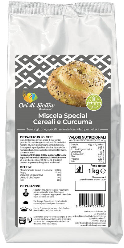 Ori di sicilia mix cereali e curcuma 1 kg