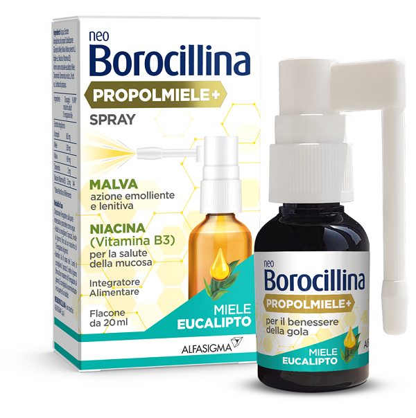 Neoborocillina propolmiele+ spray miele eucalipto 20 ml