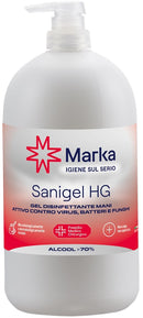 Marka sanigel hg gel disinfettante mani alcool 70% 1 litro