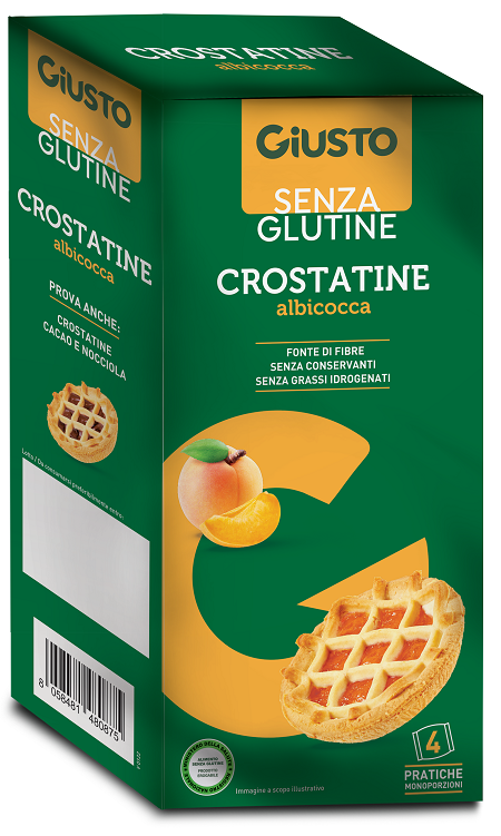 Giusto senza glutine crostatina albicocca 4 pezzi da 45 g