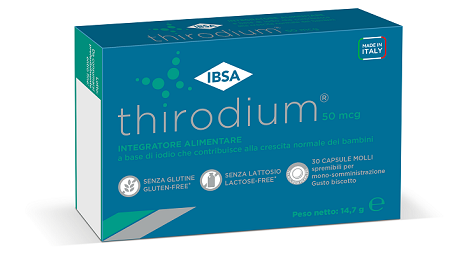 Thirodium 50mcg 30 capsule molli spremibili per monosomministrazione gusto biscotto