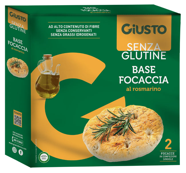 Giusto senza glutine fondi focaccia rosmarino 280 g