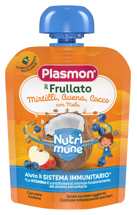 Plasmon nutri-mune mirtillo/avena/cocco con mela 85 g