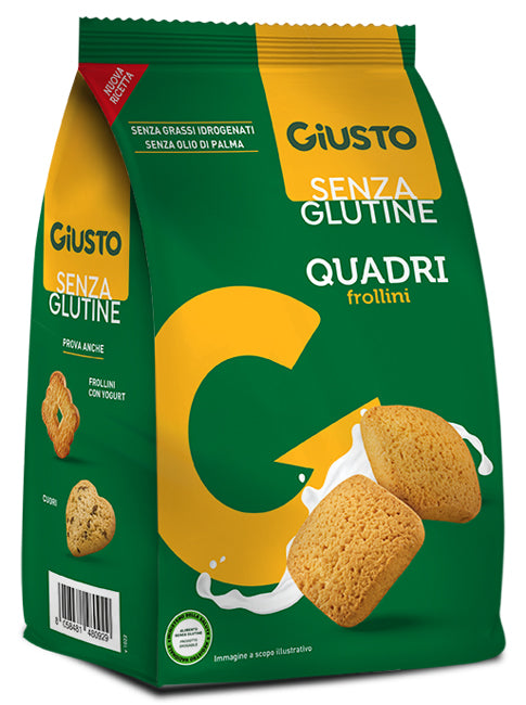 Giusto senza glutine quadri frollini 200 g