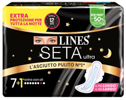 Lines seta ultra assorbenti extra dwct 7+1 pezzi