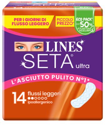 Lines seta ultra assorbenti leggero dwct 14 pezzi