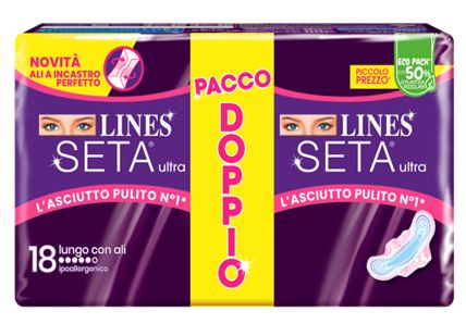 Lines seta ultra assorbenti lungo vp dwct 18 pezzi