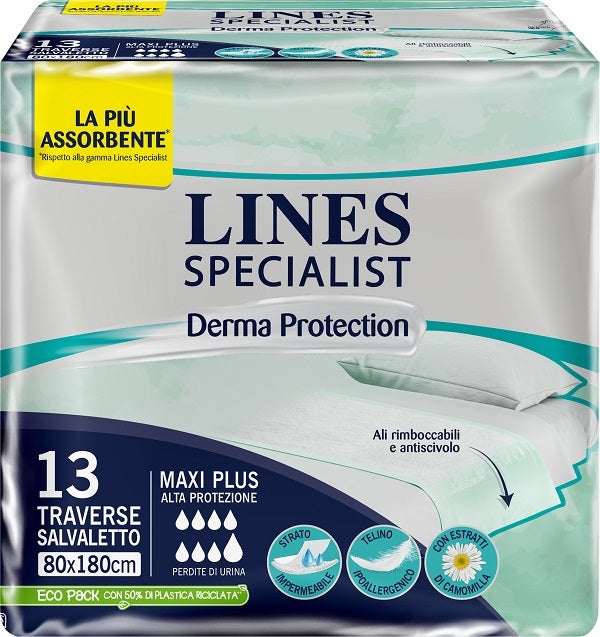 Traversa per incontinenza lines specialist derm ap 80x180 13 pezzi