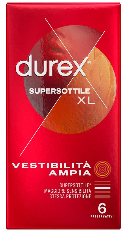 Profilattico durex supersottile xl 6 pezzi