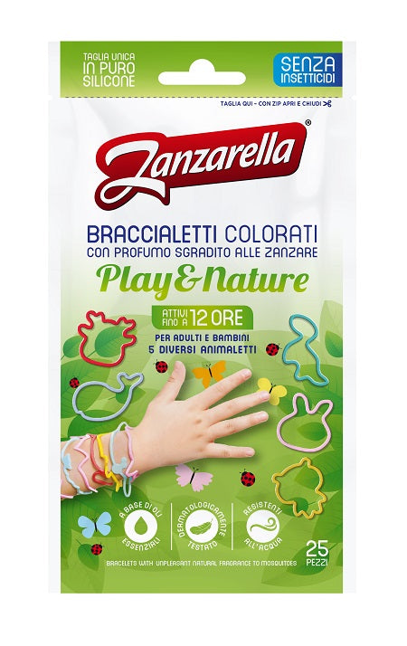 Zanzarella braccialetti paly&nature 25 pezzi