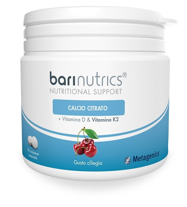 Barinutrics calcio citrato k2 ciliegia 90 compresse