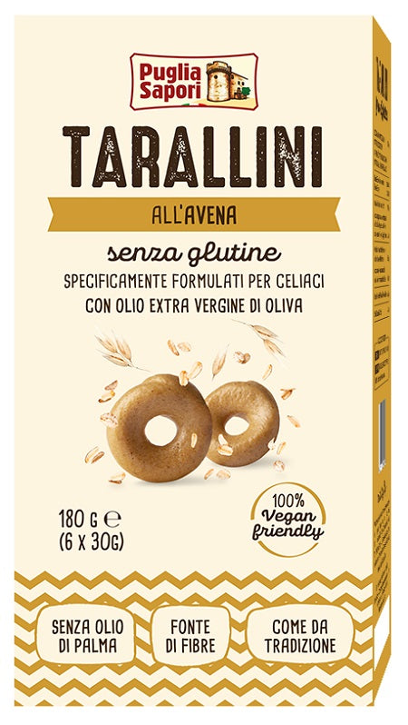 Puglia sapori tarallini all'avena 6 bustine da 30 g