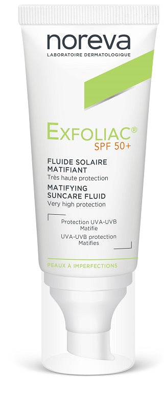 Exfoliac fluide solaire matifiant spf50+ 40 ml