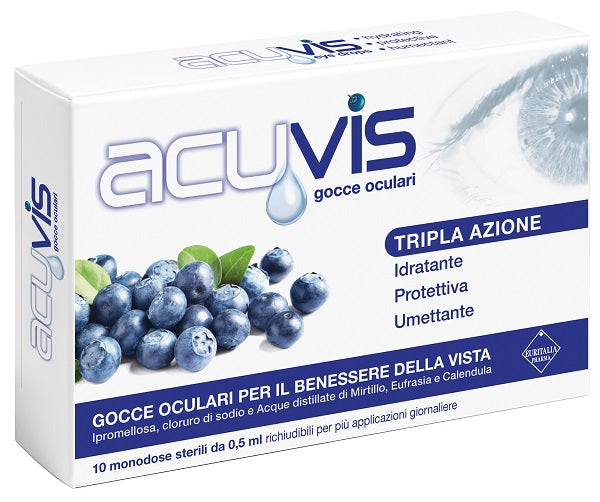 Gocce oculari acuvis 10 flaconcini 0,5 ml