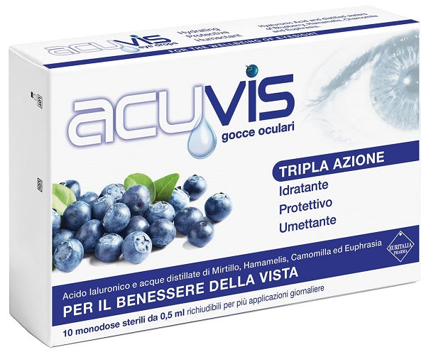 Gocce oculari acuvis 10 flaconcini 0,5 ml