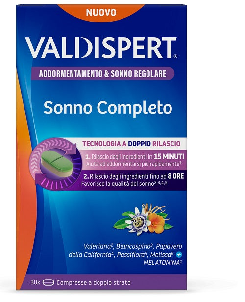 Valdispert sonno completo 30 compresse a doppio strato