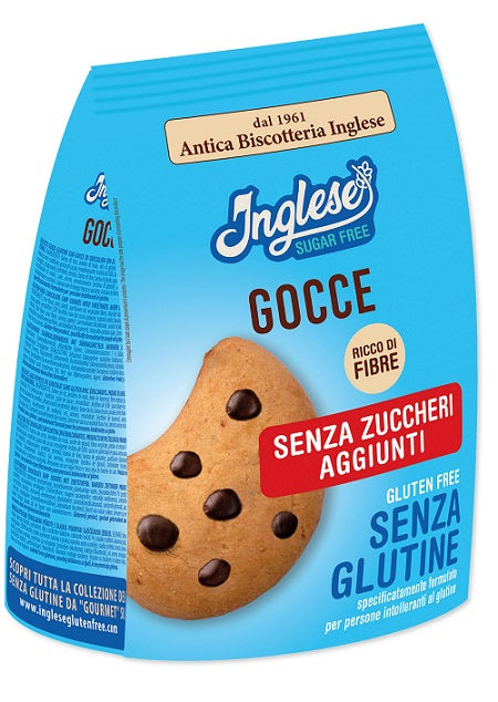 Inglese biscotti gocce di cioccolato senza zuccheri aggiunti 200 g