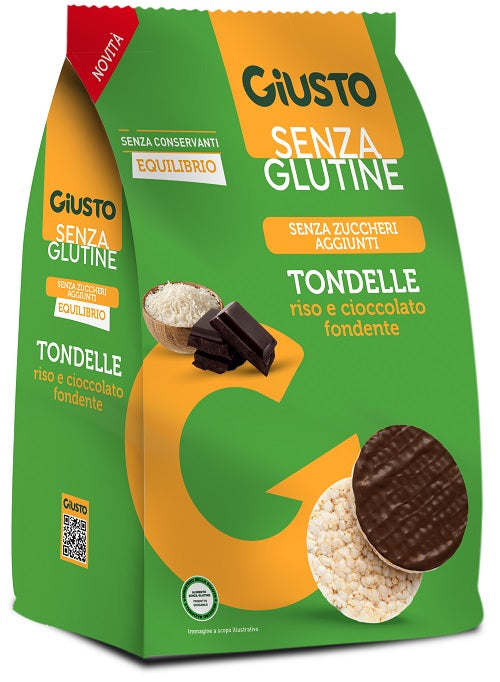 Giusto senza glutine tondelle cioccolato fondente new 60 g