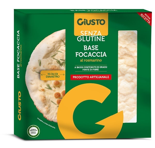 Giusto senza glutine fondo focaccia rosmarino 130 g